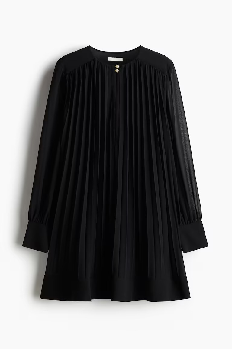 93e07741e3219c90b4a45275b245b53ca87cc145 Women's Pleated Dress - Image 1