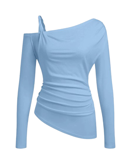 image-removebg-preview (43) Women's One Shoulder Top - Image 1