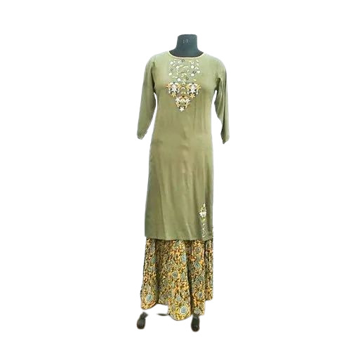 women-embroidered-fancy-palazzo-suit-705 Women's Palazzo Suit Set - Image 1